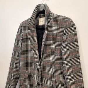 Jacqueline de Yong Plaid Coat Extra Small